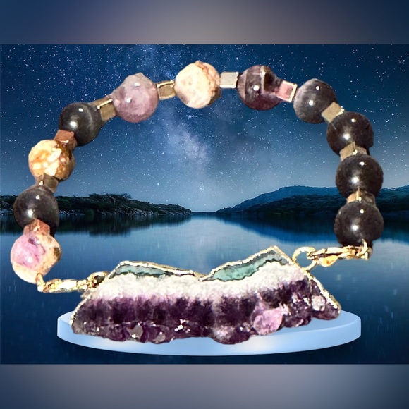 SOLD !!  AMETHYST BRACELET - Picture 1 of 6